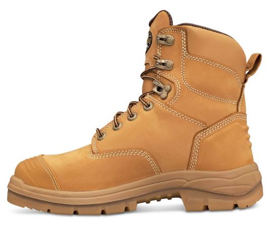 55232 55332 Oliver AT55 Series Steel Capped Mid Cut Work Boot WHEAT
