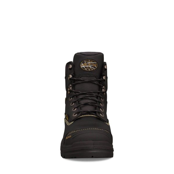 Oliver 55346 black workboot front view