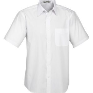 Biz Collection Men's Short Sleeve Shirt  - White